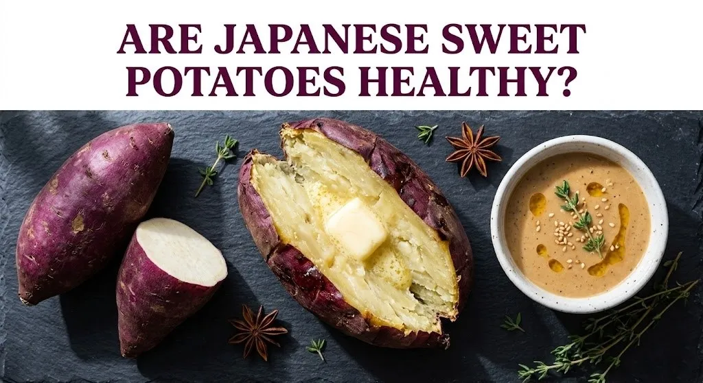 Are Japanese Sweet Potatoes Healthy as a hero banner for a nutrition guide.