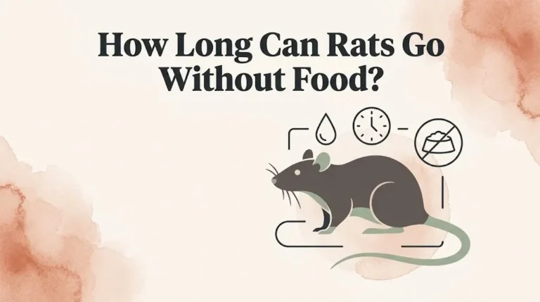 How long can rats go without food infographic banner with rat silhouette and survival clock iconography.