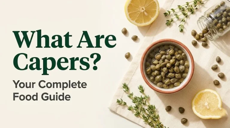 What are capers food guide ceramic bowl of nonpareil brined capers with lemon and herbs on cream linen background